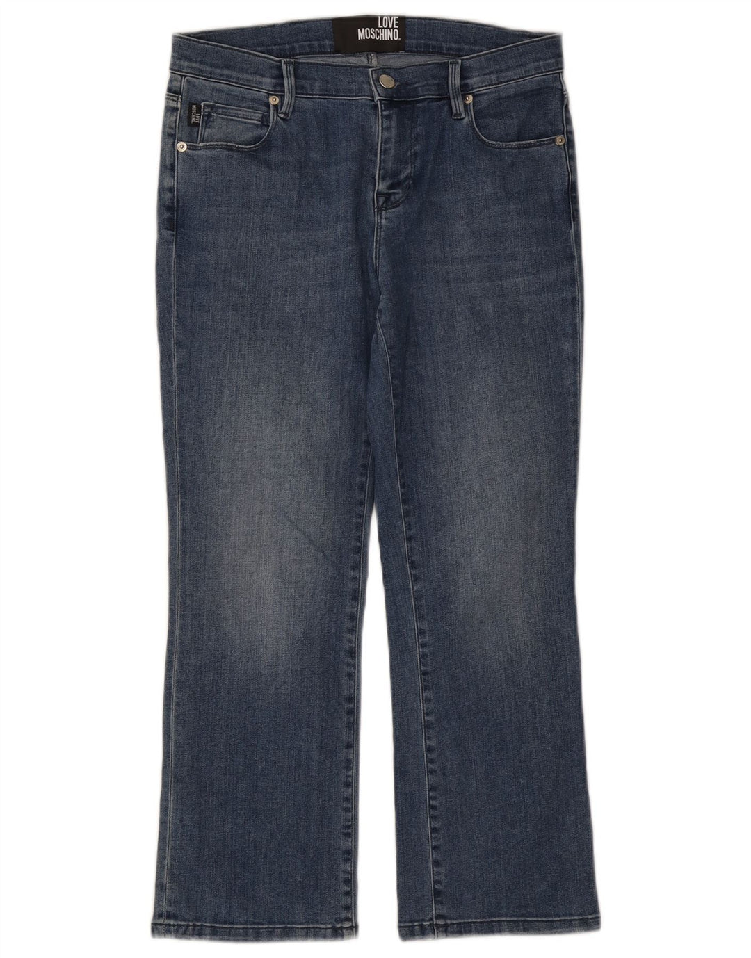 Γυναικείο Cropped Jeans MOSCHINO W28 L25 Μπλε βαμβακερό