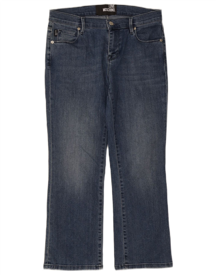 Γυναικείο Cropped Jeans MOSCHINO W28 L25 Μπλε βαμβακερό