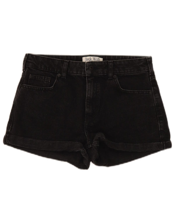 Jack Wills Γυναικείο τζιν σορτς UK 8 Small W28 μαύρο βαμβακερό