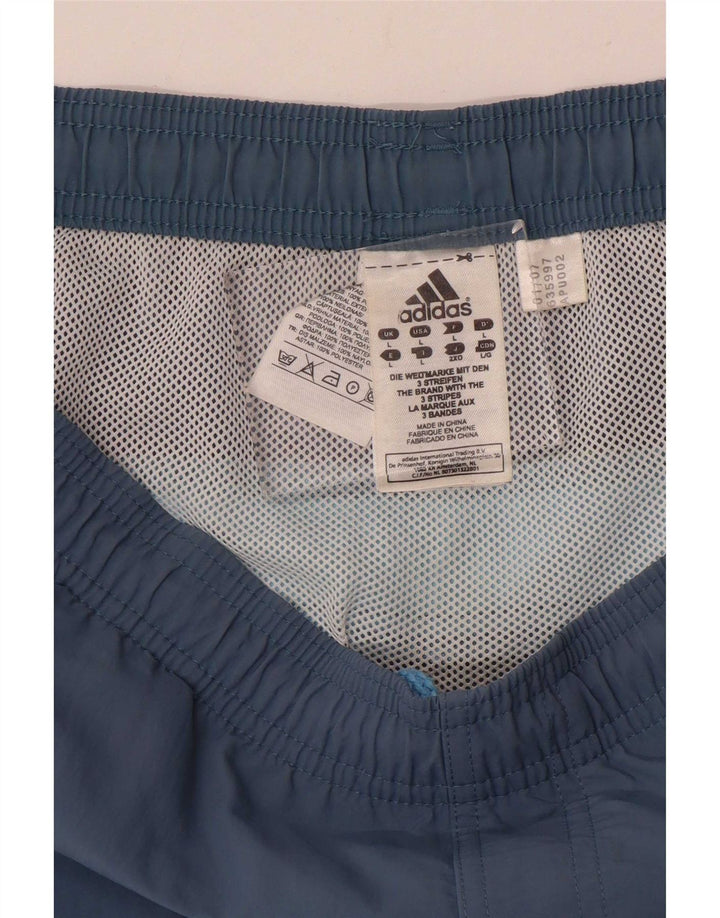 Ανδρικό αθλητικό σορτς Adidas μεγάλο μπλε πολυεστέρα