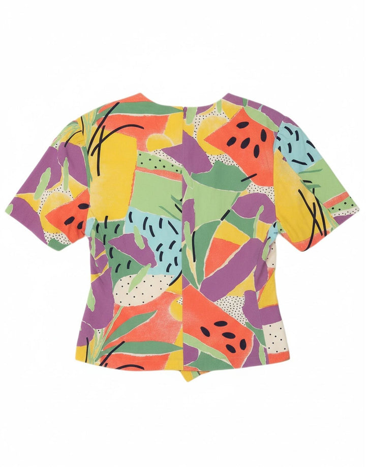 BIANCA Womens Abstract Pattern Blazer Jacket EU 38 Medium Multicoloured