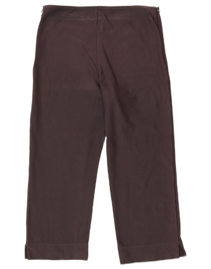 Γυναικεία NIKE Dri Fit Capri φόρμα παντελόνι UK 12/14 Μεγάλο γκρι βαμβακερό