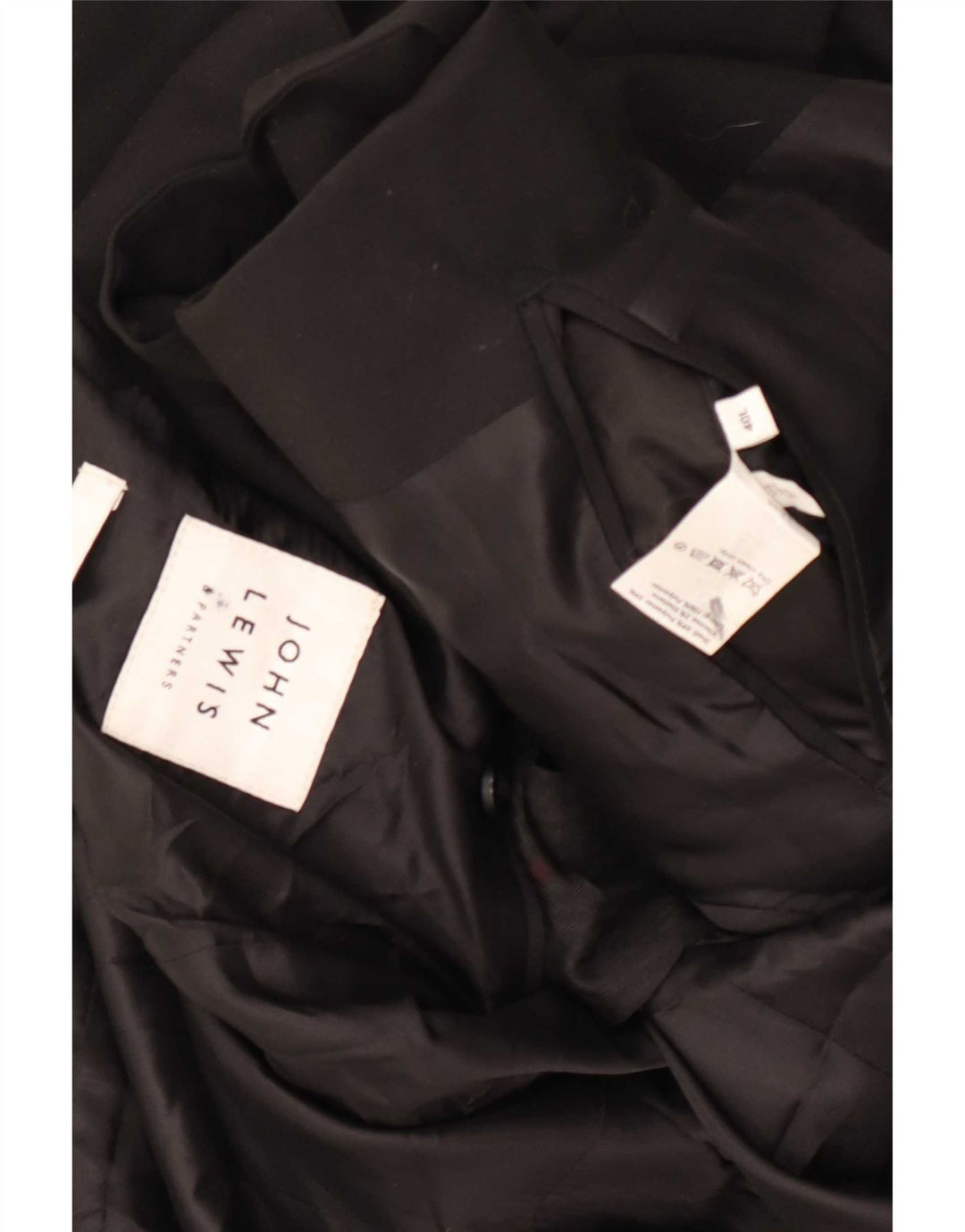 John Lewis Ανδρικό μπουφάν blazer UK 40 μεγάλου μαύρου πολυεστέρα