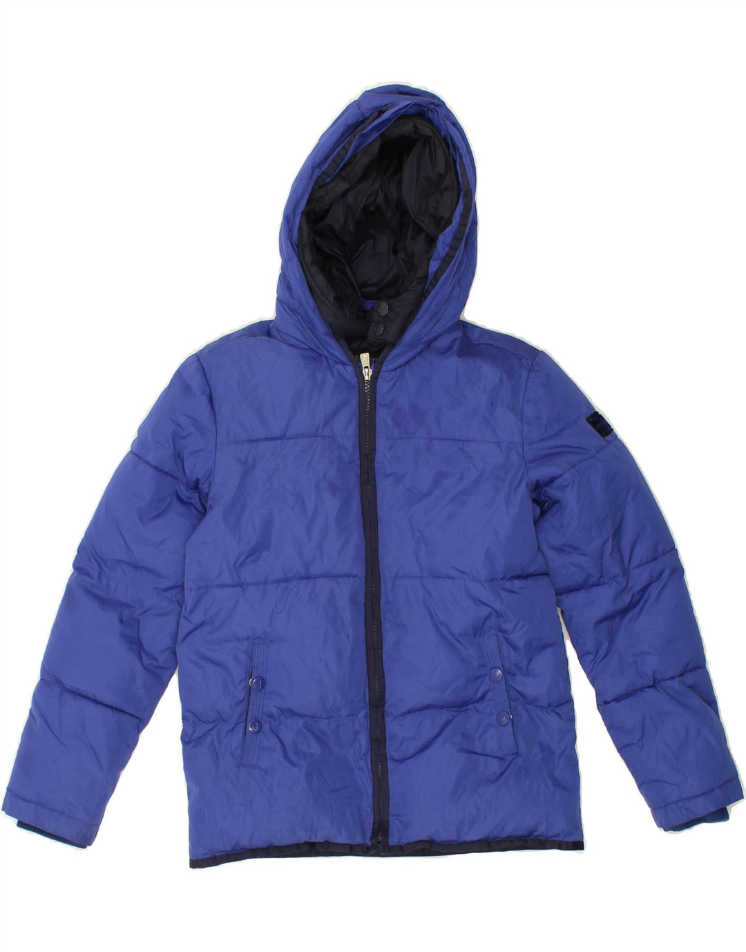 JECKERSON Girls Hooded Padded Jacket 11-12 Years Blue Polyester Vintage Jeckerson and Second-Hand Jeckerson from Messina Hembry 