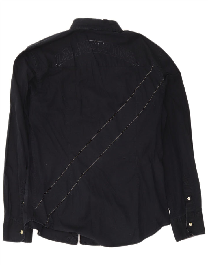 Ανδρικό γραφικό πουκάμισο La Martina XL Navy Blue