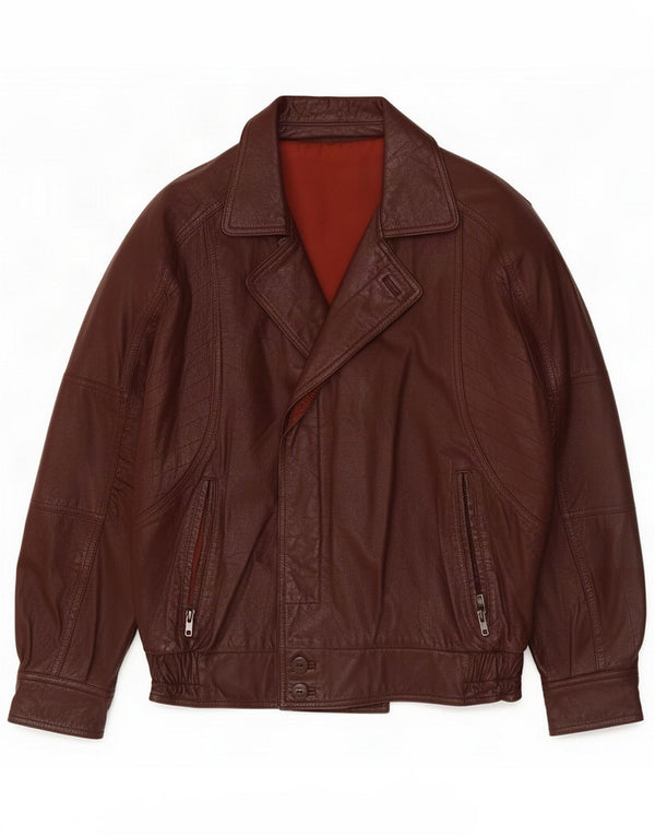 Vintage Ανδρικό Δερμάτινο Μπουφάν UK 40 Large Brown