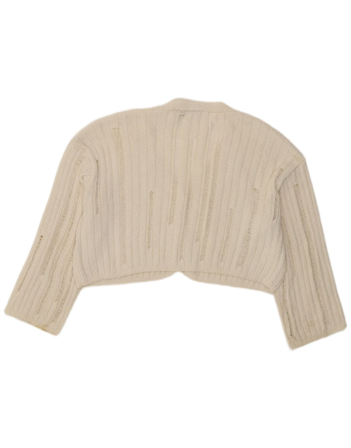 Zara Γυναικείο υπερμεγέθη Bolero Jumper UK 10 Small Off White