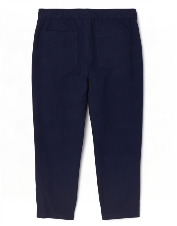 Marks & Spencer Γυναικείο ψηλόμεσο παντελόνι UK 18 XL W38 L28 Navy Blu