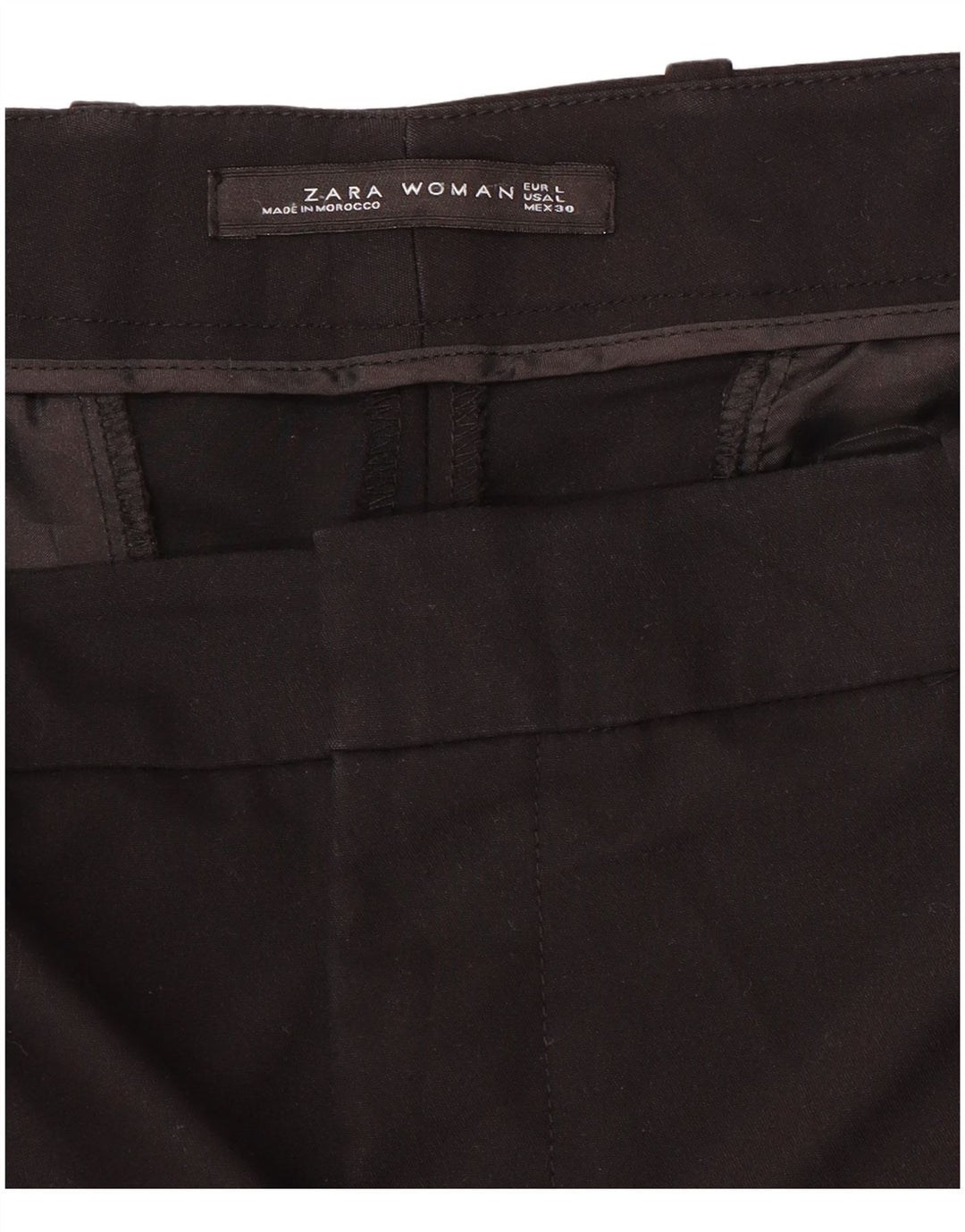 Zara Γυναικείο Slim Παντελόνι Chino Μεγάλο W34 L27 Μαύρο