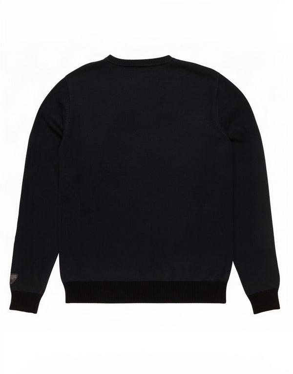 Jack & Jones Ανδρικό πουλόβερ με λαιμόκοψη μεσαίου μπλε χρώματος