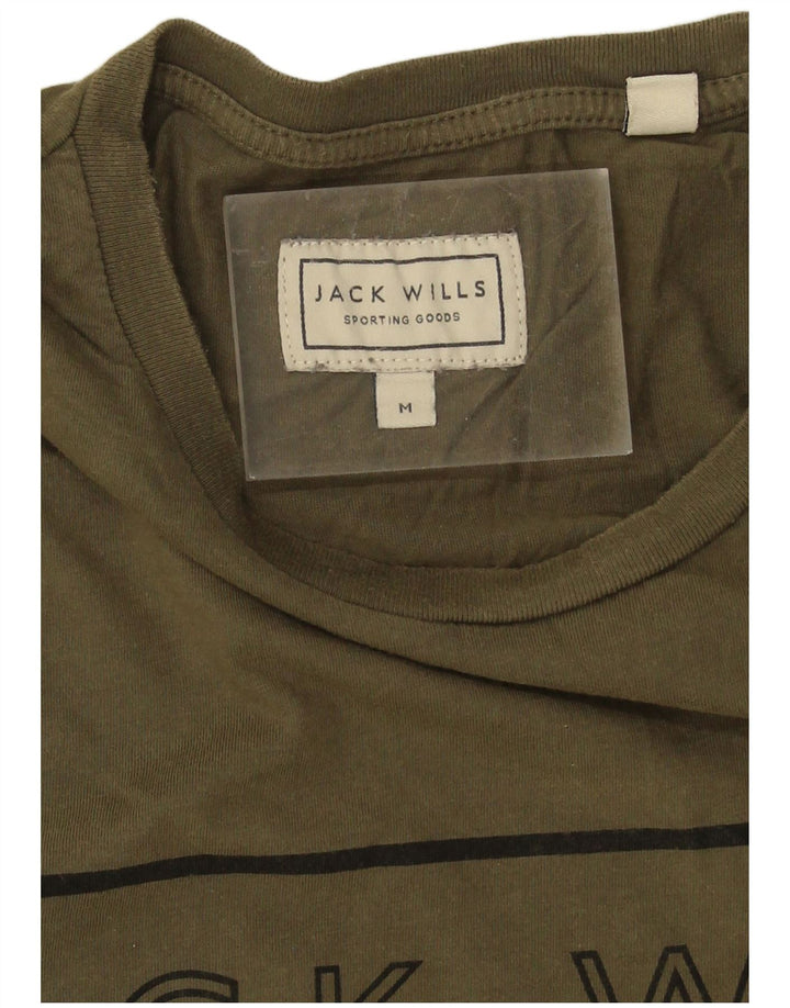 Ανδρικό γραφικό μπλουζάκι Jack Wills Top Medium Khaki Cotton