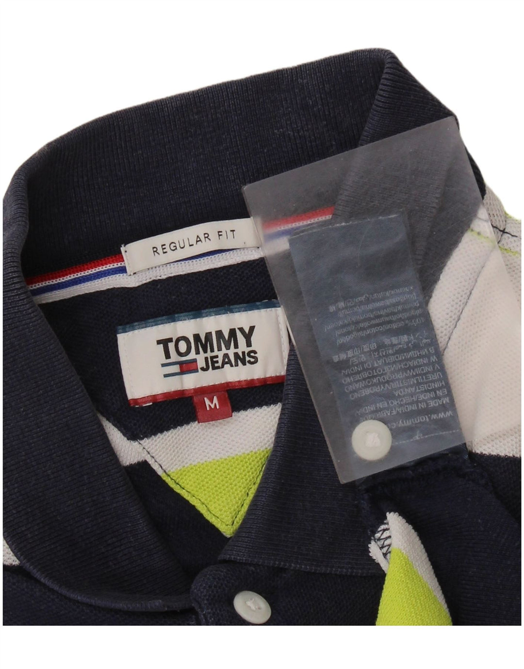 TOMMY HILFIGER Ανδρικό πουκάμισο ράγκμπι πόλο γραφικών μεσαίου μπλε ριγέ