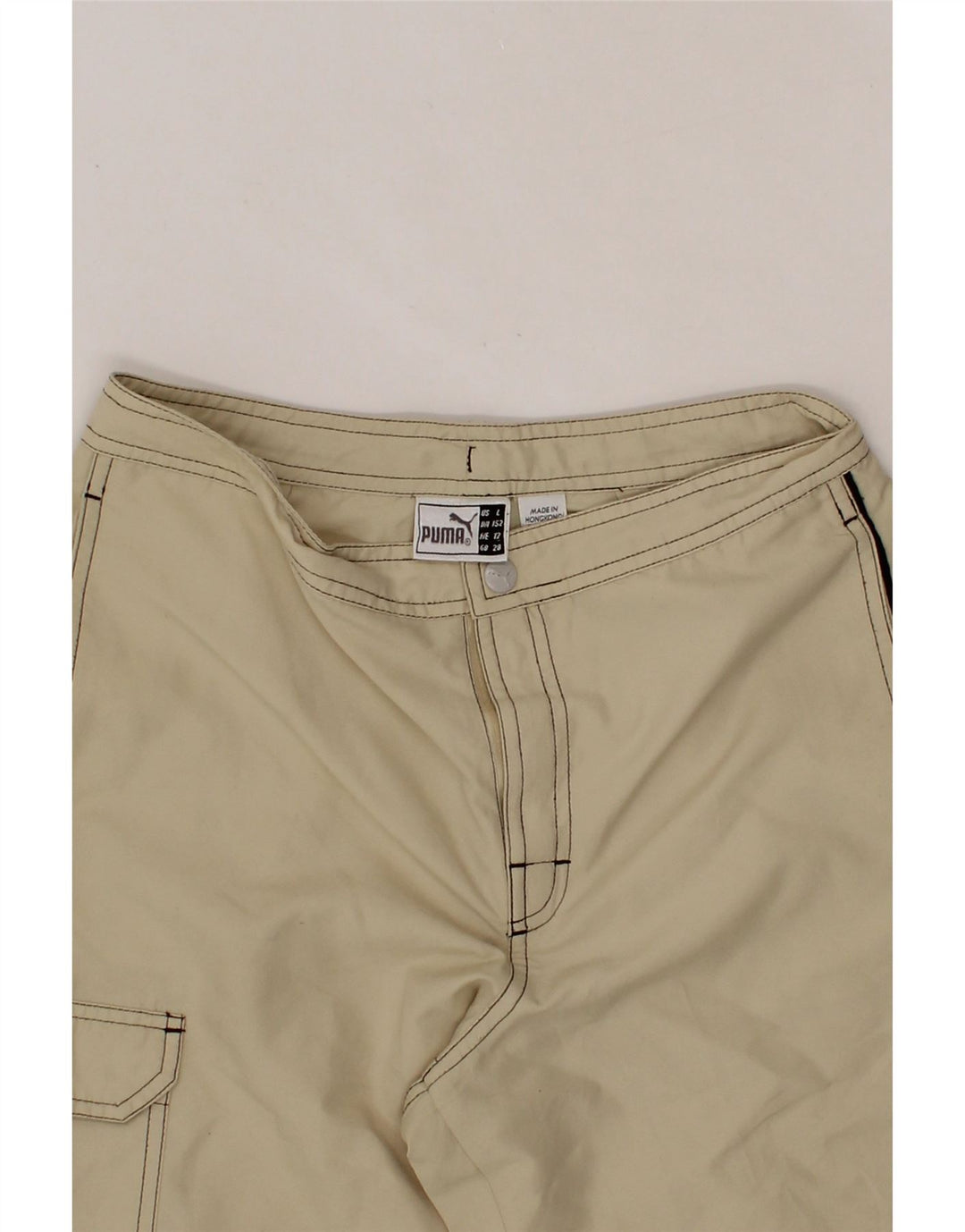 PUMA Boys Bermuda Shorts 11-12 Years Large W28  Beige Vintage Puma and Second-Hand Puma from Messina Hembry 