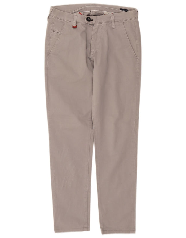 Liu Jo Γυναικείο παντελόνι Chino με λεπτή εφαρμογή IT 42 Medium W28 L28 Γκρι βαμβακερό