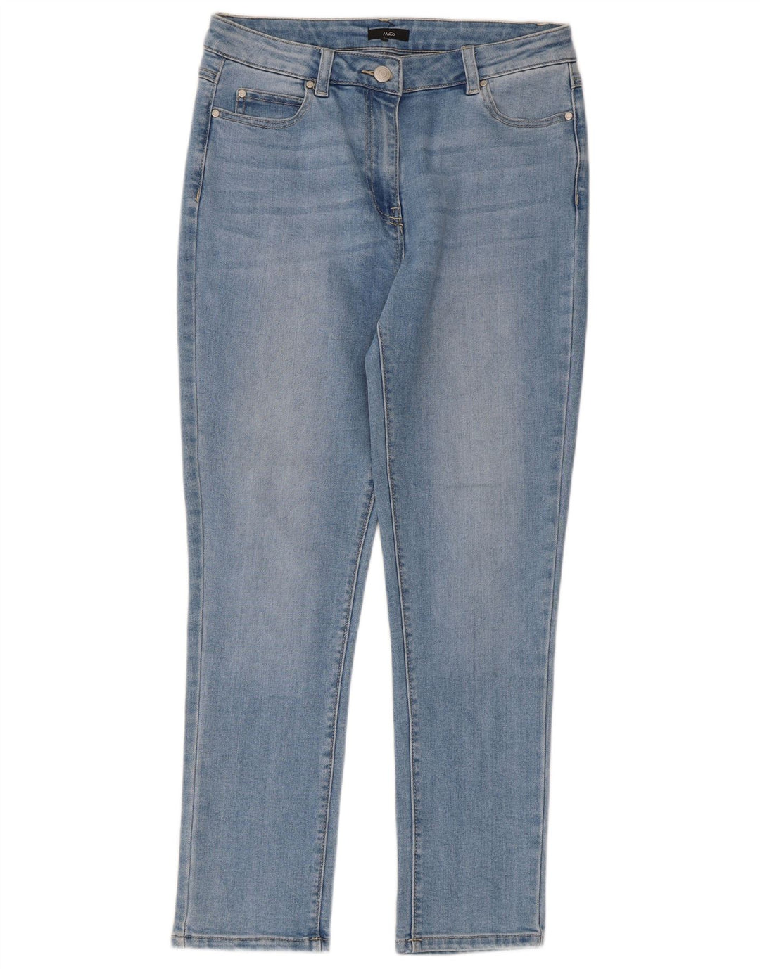 M&Co Γυναικεία Slim Jeans UK 12 Medium W32 L27 Blue Cotton