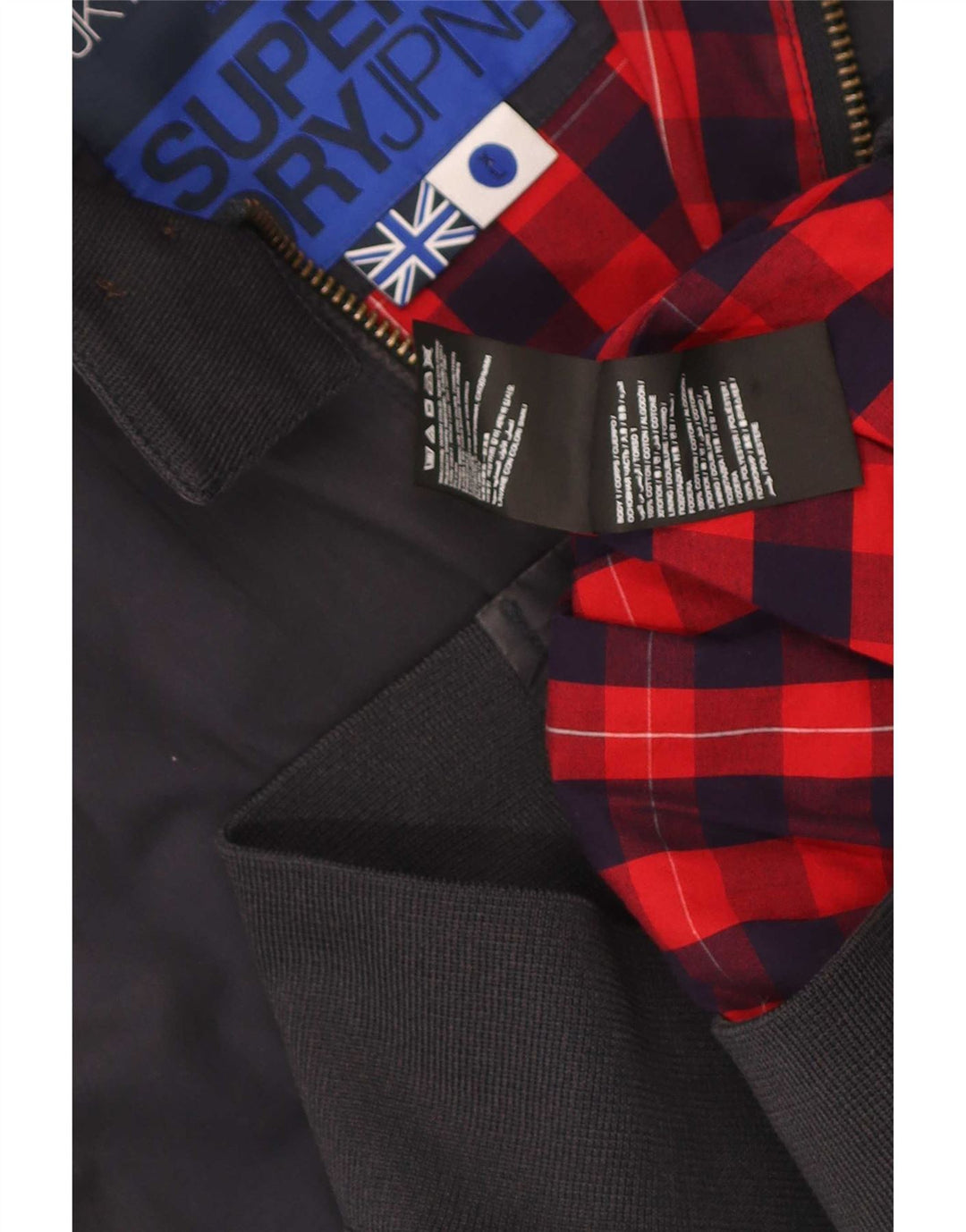 Ανδρικό μπουφάν Superdry Bomber UK 42 XL Navy Blue Cotton