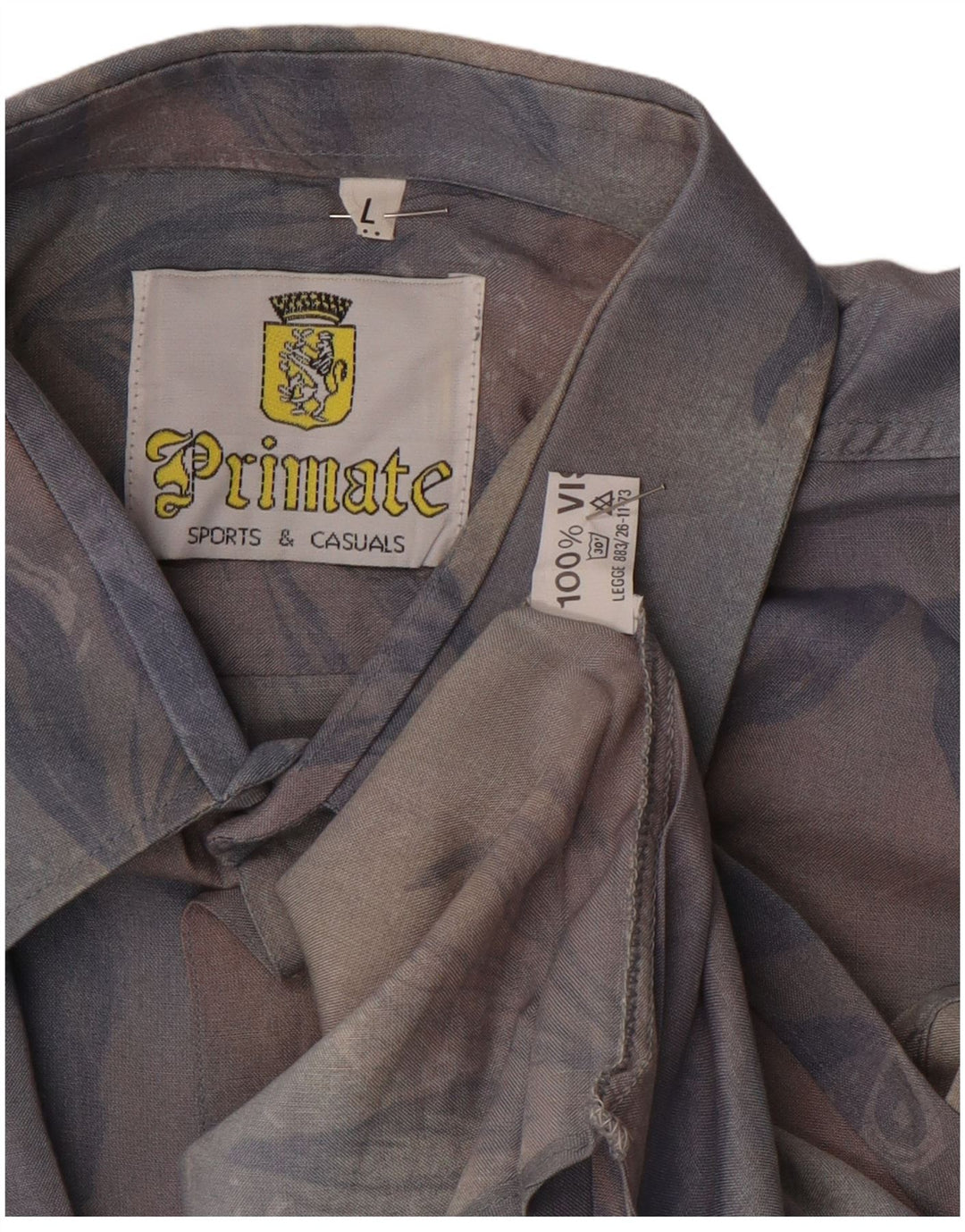 Ανδρικό πουκάμισο VINTAGE Μεγάλη πολύχρωμη φλοράλ βισκόζη