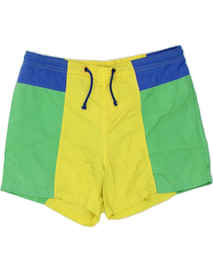 COLMAR Mens Sport Shorts IT 50 Medium Multicoloured Colourblock Nylon Vintage Colmar and Second-Hand Colmar from Messina Hembry 