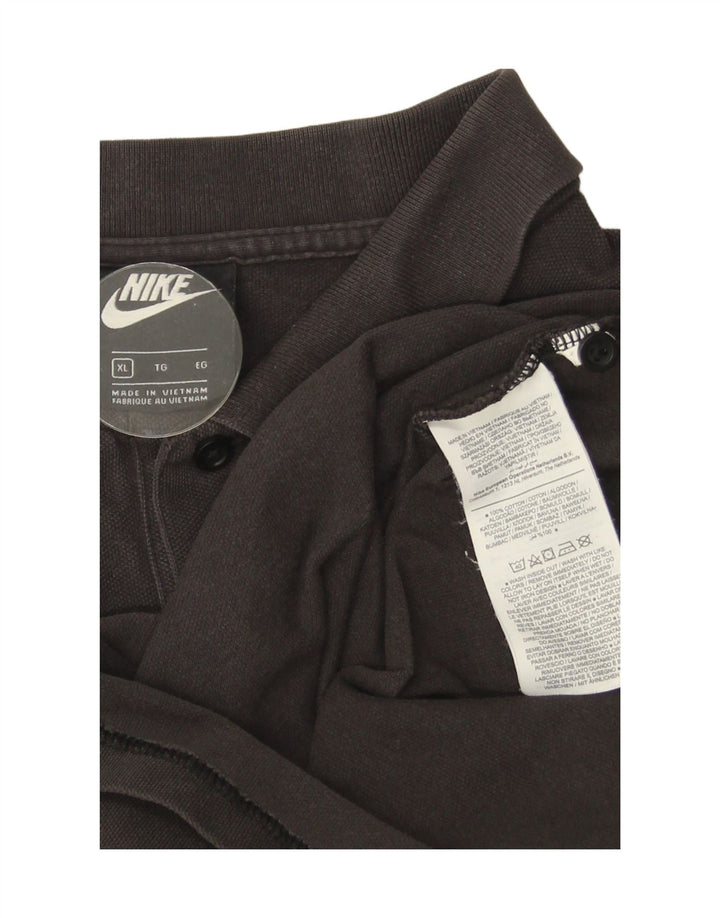 Ανδρικό μπλουζάκι πόλο Nike XL μαύρο βαμβακερό