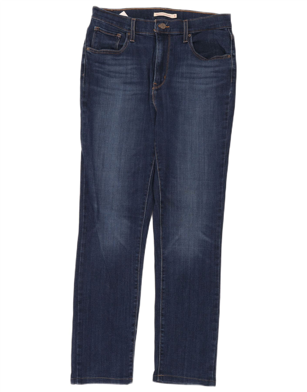 LEVI'S Γυναικείο 724 ψηλό ίσιο τζιν W31 L32 Μπλε βαμβακερό