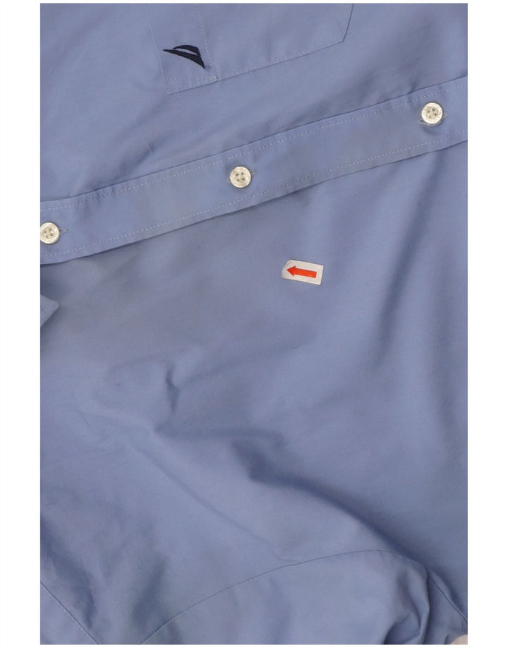 NAUTICA Boys Regular Fit Shirt 15-16 Years Blue Cotton