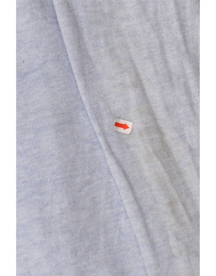 ZARA Γυναικείο Longline ανοιχτό πουλόβερ ζακέτα UK 14 μεγάλο μπλε βισκόζη