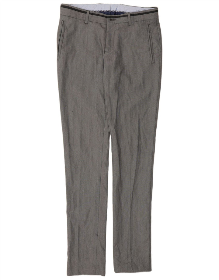 Zara Ανδρικό Slim παντελόνι Chino EU 38 Medium W30 L33 Grey Polyester