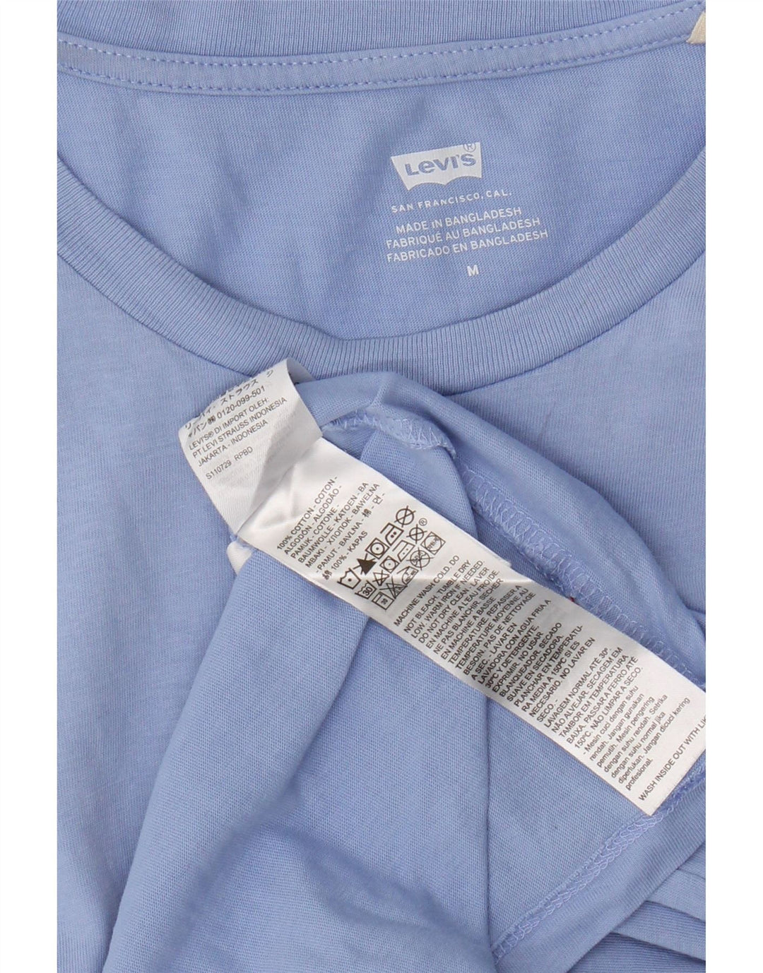 Γυναικείο γραφικό μπλουζάκι Levi's Top UK 12 μεσαίου μπλε βαμβακερό