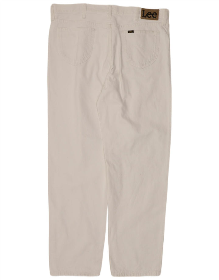 Ανδρικό τζιν LEE Kansas Straight W40 L34 Λευκό βαμβακερό