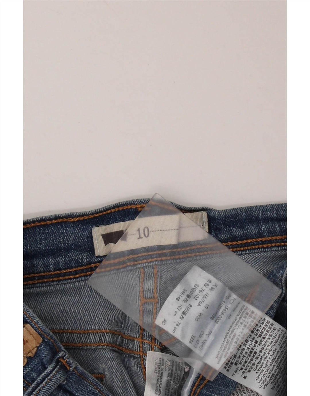 Γυναικείο ψηλόμεσο τζιν σορτς LEVI'S US 10 Medium W30 Μπλε βαμβακερό