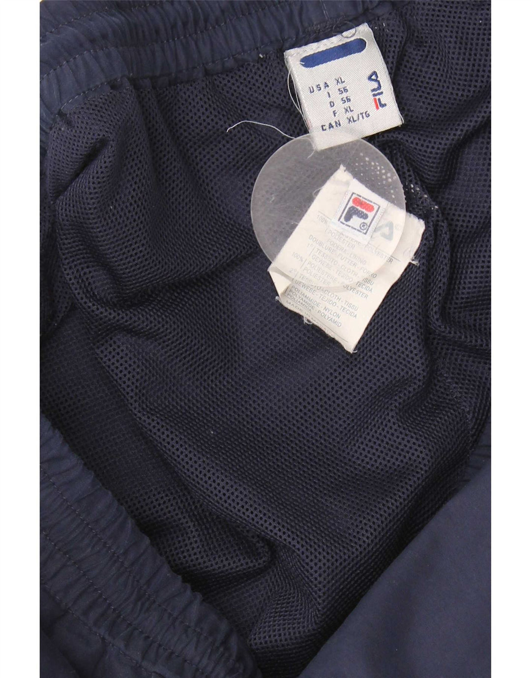 Ανδρικό αδιάβροχο παντελόνι Fila XL Navy Blue Colourblock Polyester