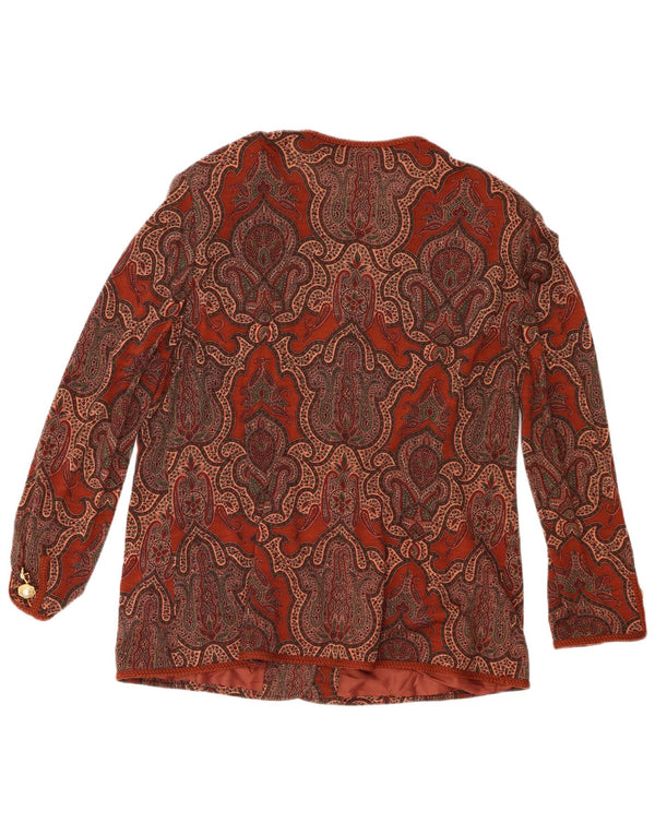 Luisa Spagnoli Γυναικεία ζακέτα UK 16 Large Brown Paisley Wool