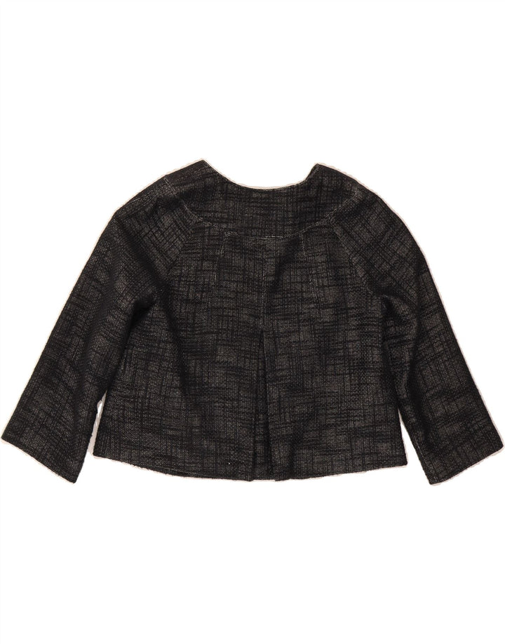 HOBBS Womens Crop 4 Button Blazer Jacket UK 10 Small  Grey Check Cotton Vintage Hobbs and Second-Hand Hobbs from Messina Hembry 