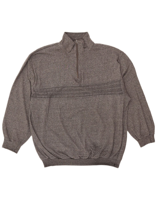 Γυναικείο φούτερ με φερμουάρ VINTAGE Jumper UK 18 XL με γκρι φούτερ