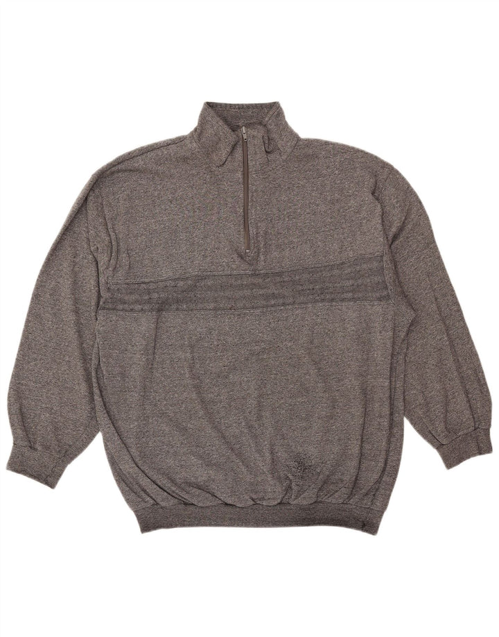 Γυναικείο φούτερ με φερμουάρ VINTAGE Jumper UK 18 XL με γκρι φούτερ