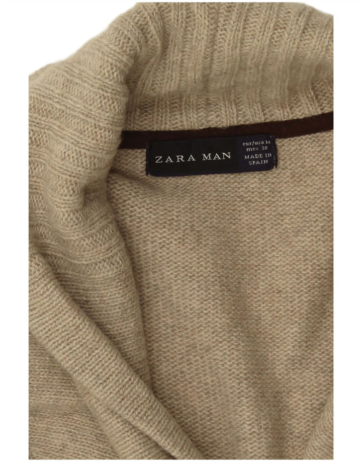 Ανδρικό πουλόβερ Zara με μεσαίο γκρι μαλλί