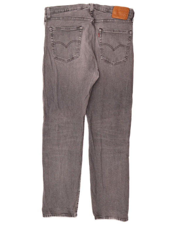 Levi's Mens 502 Tapered Jeans W36 L34 Γκρι βαμβακερό