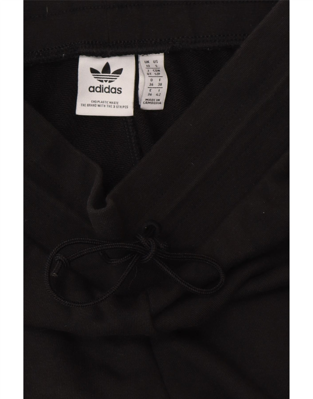 Γυναικεία αθλητική φόρμα ADIDAS Παντελόνι Joggers UK 10 Small Black Cotton