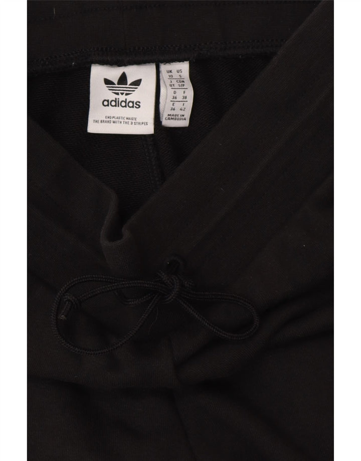 Γυναικεία αθλητική φόρμα ADIDAS Παντελόνι Joggers UK 10 Small Black Cotton