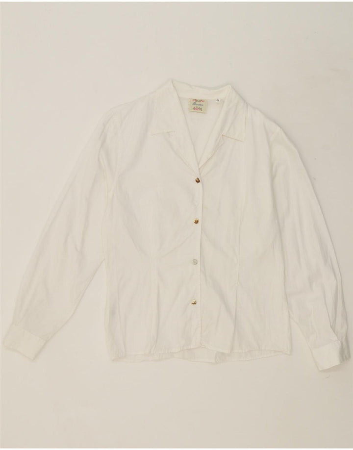 BENETTON Womens Shirt IT 44 Medium White Cotton Vintage Benetton and Second-Hand Benetton from Messina Hembry 