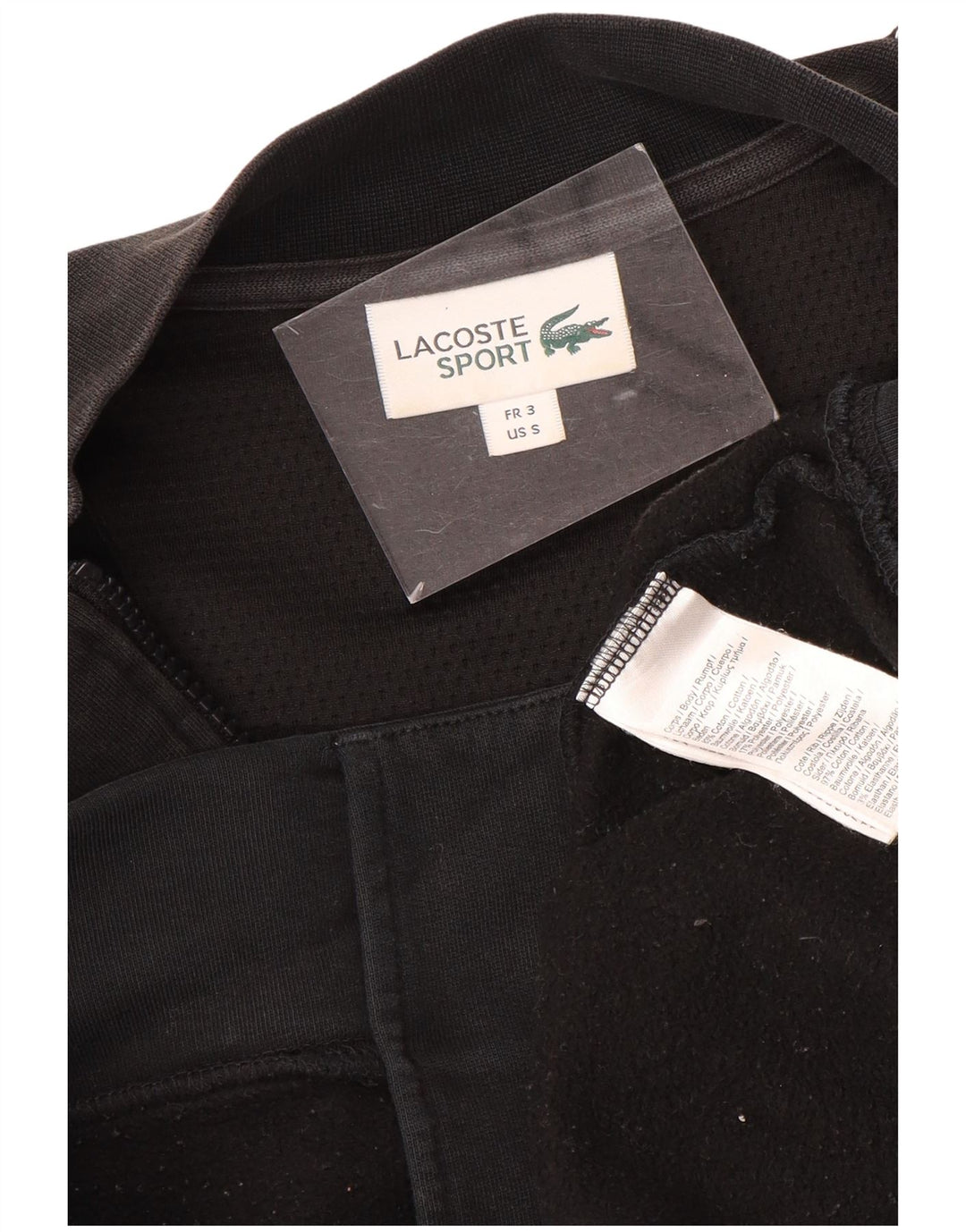 Ανδρική αθλητική φόρμα LACOSTE Top Jacket Size 3 Small Black Cotton