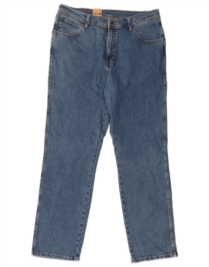 Ανδρικό τζιν κανονικό ίσιο Wrangler W38 L32 Μπλε βαμβακερό
