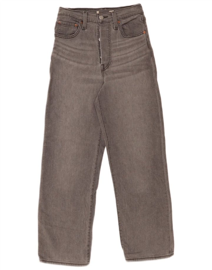 LEVI'S Γυναικείο ψηλόμεσο τζιν φαρδύ πόδι W24 L27 Γκρι