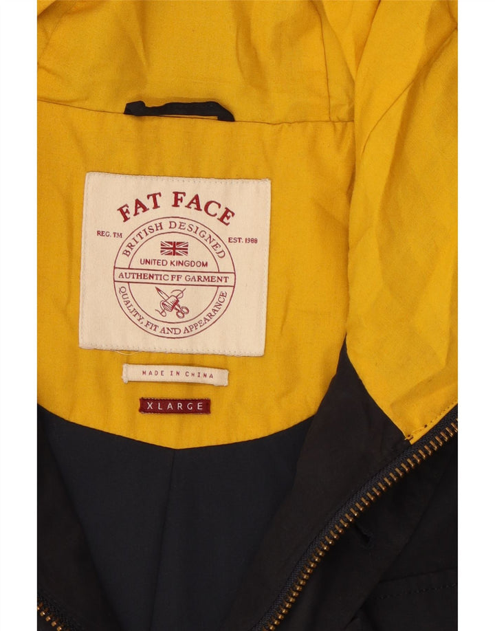 Fat Face Ανδρικό κουκούλα Utility Jacket UK 42 XL Μαύρο Πολυεστέρας