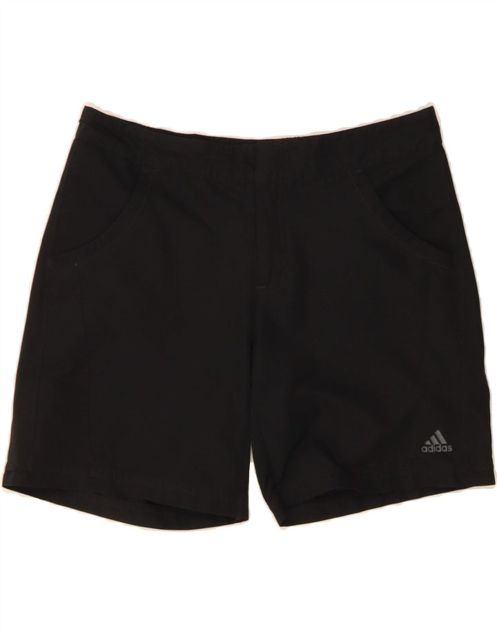 ADIDAS Womens Climalite Casual Shorts UK 14 Large W32 Black Polyester Vintage Adidas and Second-Hand Adidas from Messina Hembry 