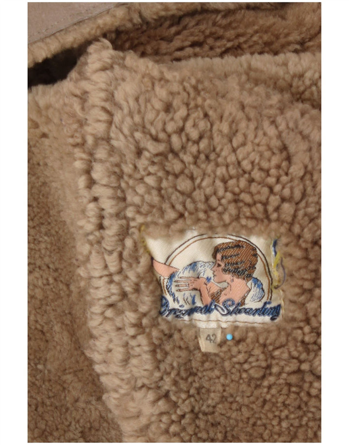 Vintage Γυναικείο Παλτό Shearling IT 42 Medium Beige Shearling