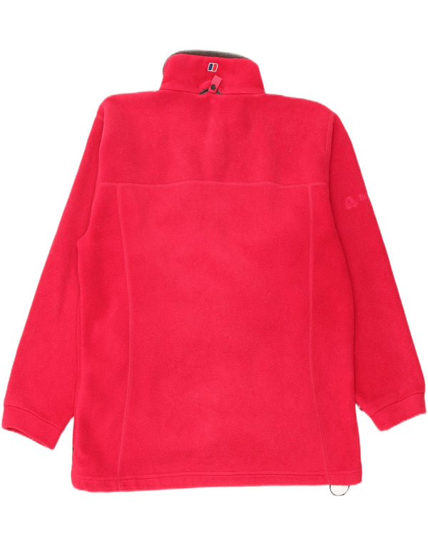 BERGHAUS Γυναικείο μπουφάν Polartec μεγάλου μεγέθους Fleece UK 14 μεγάλο ροζ