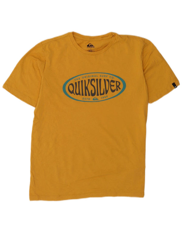 Γραφικό μπλουζάκι Quiksilver Boys Regular Fit Top 15-16 ετών κίτρινο βαμβακερό