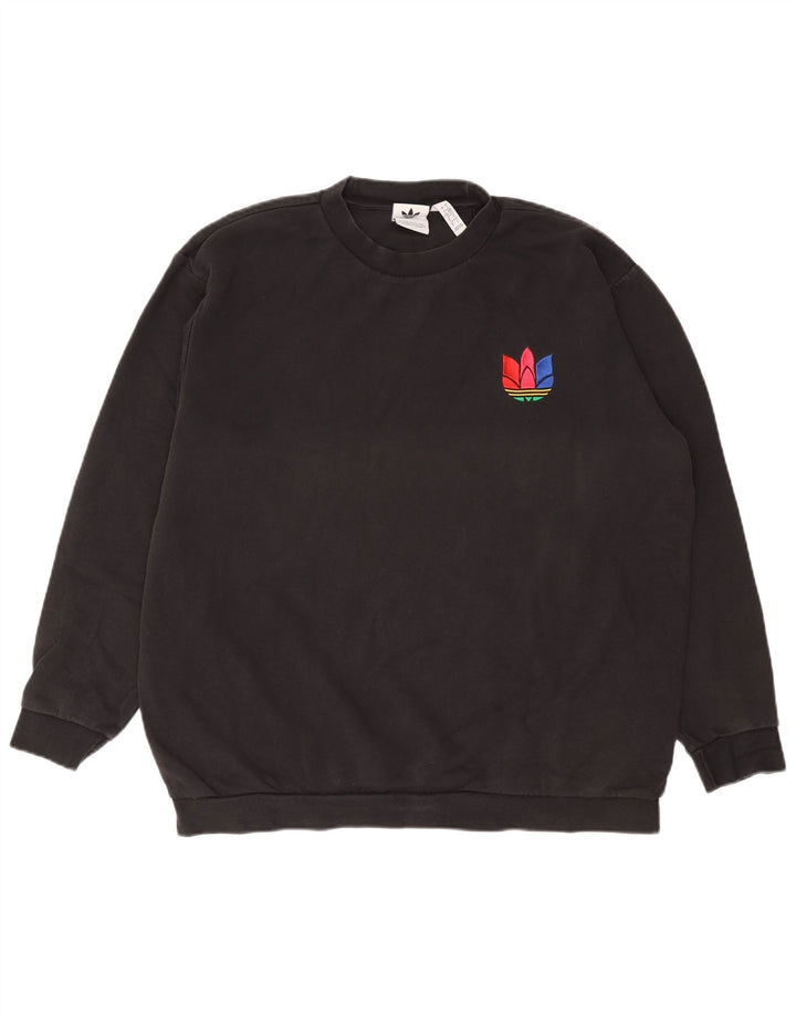 Ανδρικό φούτερ ADIDAS Jumper μεγάλο μαύρο βαμβακερό