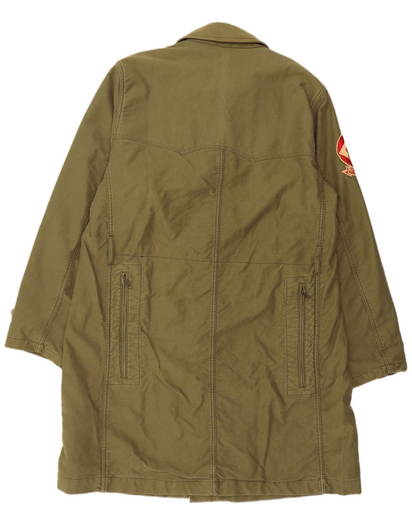 Replay Ανδρικό Στρατιωτικό Πανωφόρι UK 40 Large Green Cotton Army